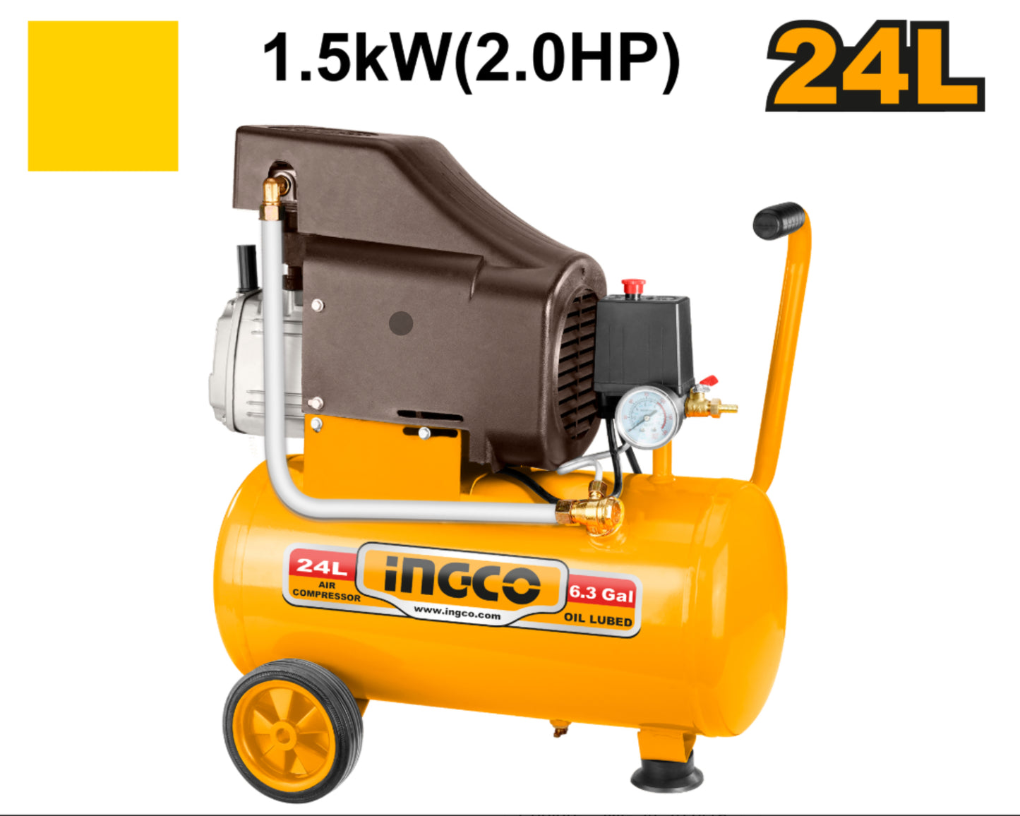 COMPRESOR DE AIRE 24L 2HP 220-240V 96DB INGCO AC202416