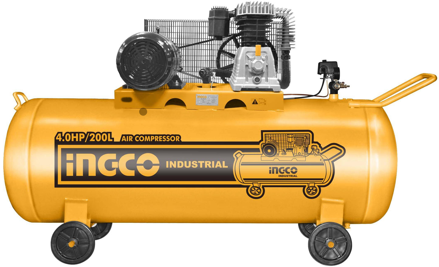 COMPRESOR DE AIRE 200LT 4HP INGCO AC402001