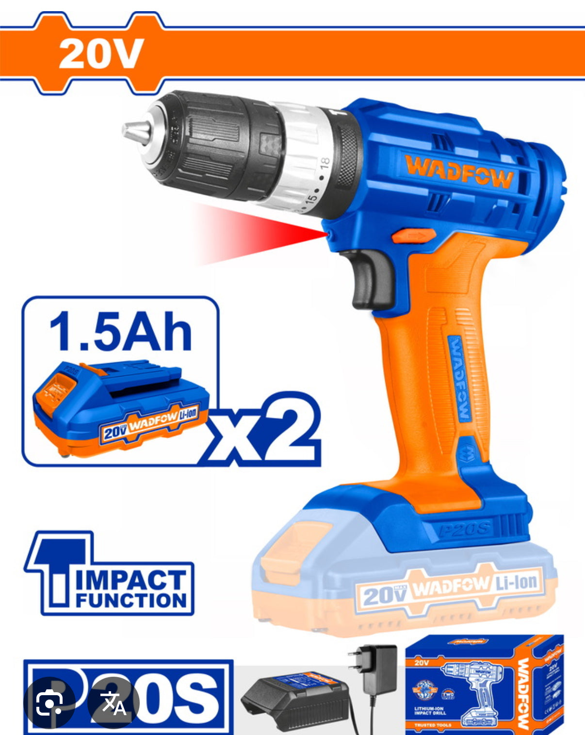 TALADRO ATORNILLADOR WADFOW