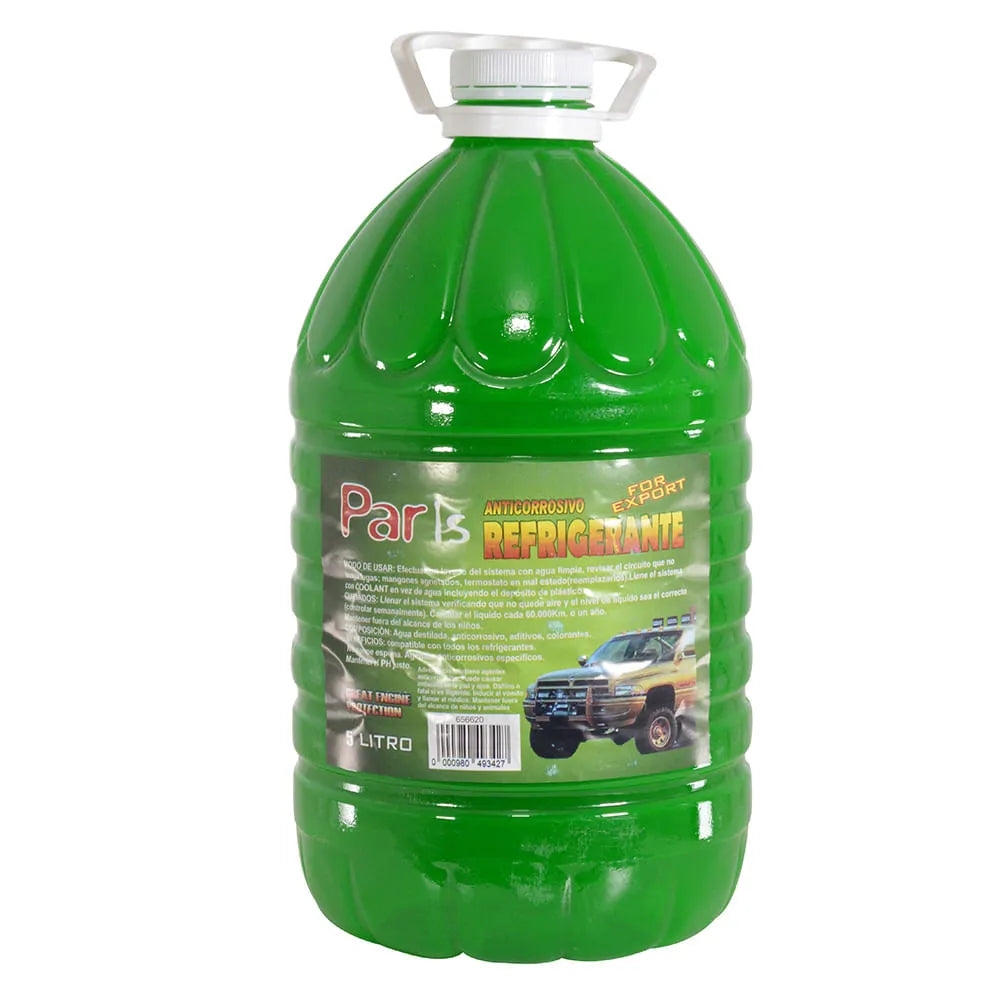 AGUA PARA RADIADOR VERDE 5L