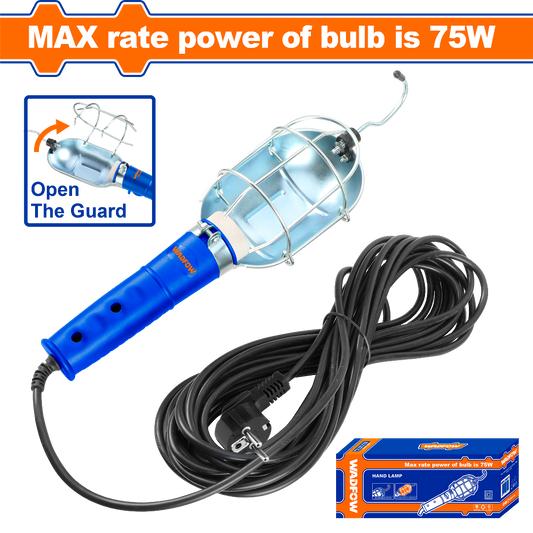 FOCO LAMPARA TALLER 75W CABLE 10MT WADFOW