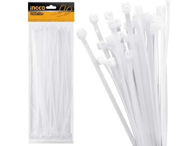 COLLARIN PRECINTO BLANCO 40 CM X 7.2 INGCO HCT4001 100X PACK